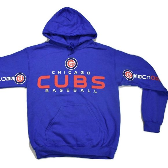 Hands High Mens MLB Chicago Cubs Baseball Pullover Hoodie New - Picture 1 of 3